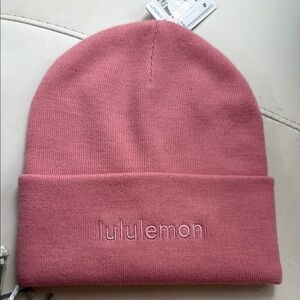 Lululemon Athletica Pink Knit Beanie Hat
